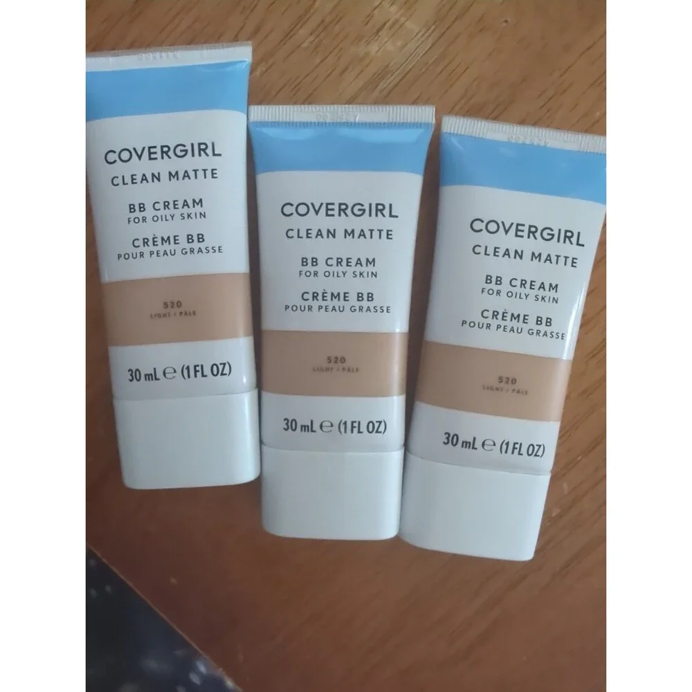 3 Lot Pack Covergirl Clean Matte BB Cream For Oily Skin 520 Light Oil Free New